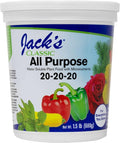 Jack's Classic 20-20-20 All Purpose Water-Soluble Fertilizer with Micronutrients to Provide General Growth on All Plants, 1.5lbs
