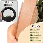Floweroyal 2pcs Artificial Succulents Hanging Plants 12.2'' Fake String of Pearls in Pot with 8.3'' Lanyard for Indoor Outdoor Wall Decor（Wood Color）.