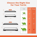 AZV XLarge Turtle Tank Kit,All in One Indoor PC Aquarium,Red Eared Slider Aquatic for Tortoise,Fishes and Amphibians,Include Basking Platform*1,Filter*1,Filter Plates*2,Plants*2,Lamp*1,Bulb*1,Stone*1