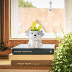 DIYOMR Cute Animals Planter, Mini Ceramic Cartoon Animal Shaped Succulent Flower Pot Indoor Air Plants Holder, Smooth Shiny Decorative Flower Cactus Planter - Plants Not Included (Cow)