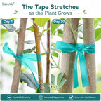 Easytle 2 Pack x 150 ft Stretch Tie Tape Roll, 1/2" Garden Tie Tape, Thick Sturdy Plant Ribbon Garden Green Vinyl Stake Gardening Tools for Indoor Outdoor Patio Plant Use