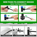 5/16 Inch Drip Irrigation Tee Connectors, Barbed T Fittings for 5/16" Tubing, Quick-Install Leak-Resistant Splitters for Garden & Drip Irrigation Systems, 15 Pack