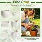 Plant Pot Grid Set, 15.7" W x 118" L Indoor Plant Protector from Cats, Pot Soil Cover Protector from Animals with Stakes & Zip Ties for Garden Balcony, Fits Different Pot Sizes(Black)