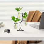 Renmxj 2026 New Desktop Plant Propagation Stations, Plant Terrarium with Metal Stand, 3 Bulb Glass Propagation Vases for Hydroponic Plants, Home Office Decor Planter Gardening Gifts for Women