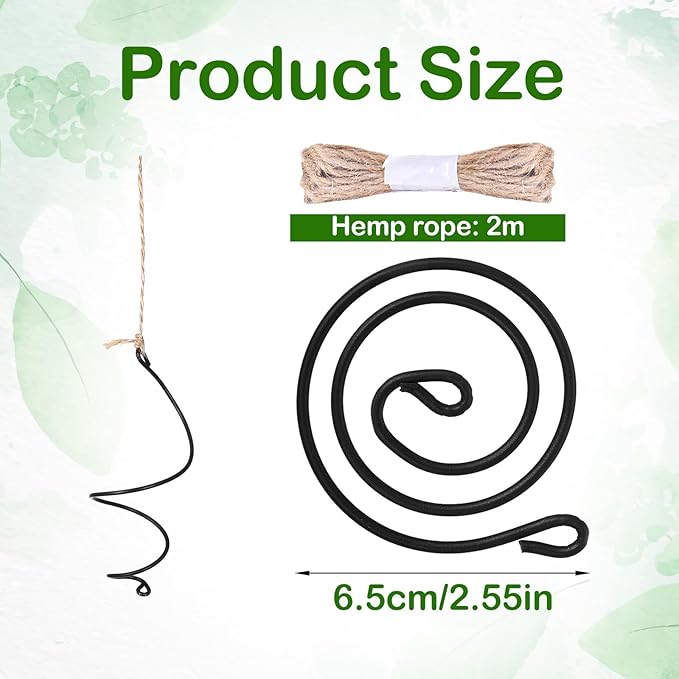12 Set Hanging Air Plant Holder, Adjustable Air Plant Hanger with Jute Ropes Soilless Succulent Display Container Airplant Stand for Home Office Decor