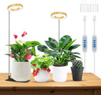 Kullinss Grow Light, 48 LEDs Full Spectrum Plant Lights for Indoor Growing with Detachable Base, 6/12/16H Timer, 3 Color Modes, Height Adjustable, Ideal Small Plant Grow Light for Succulents, Herbs