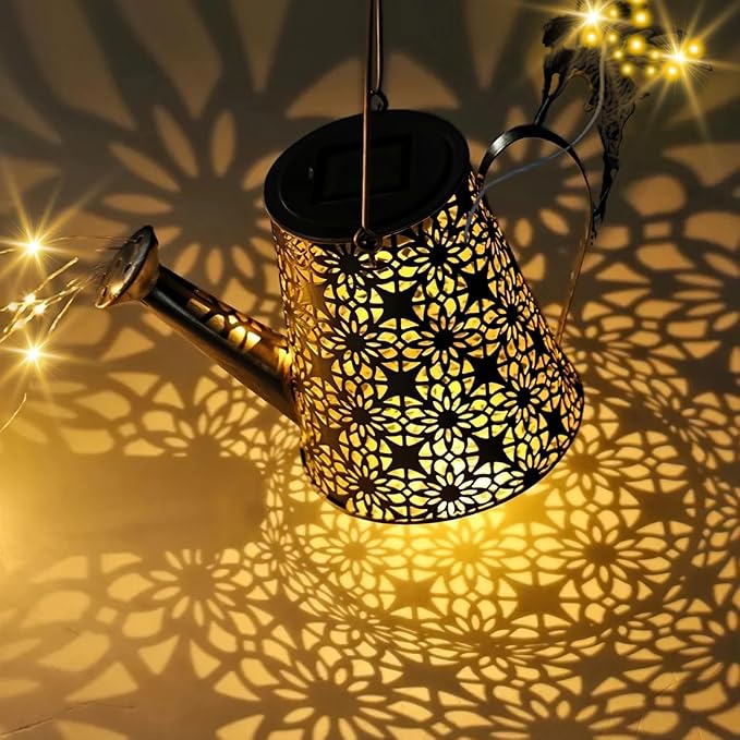 SRNPMIU Solar Watering_Can Light, Solar Outdoor Decorative,Garden Decor Lights for Yard, IP65 Waterproof Hanging Lantern Landscape Lights, Garden Gifts for Mom, Grandma Women Birthday