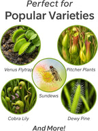 Gardenera Professional Carnivorous Plant Soil - Ready to Use for Venus Flytraps, Sundews, Pitcher Plants, Butterworts | Peat Moss, Coco Coir, Perlite - 20 Quart