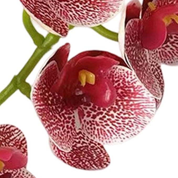 Fake Flowers, Elegant Realistic Design, PP, Orchid Decor Vase, Silk Bloom Arrangement, Long-Lasting, for Home, Bedroom, Bathroom, Living Room, Office