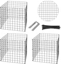 Garden Plant Protector Mesh, 12x12 Inch Metal Wire Cage with Nylon Ties & U-Shaped Stakes, Animal Protection for Vegetable, Plant and Shrub Seedlings