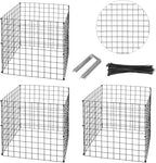 Garden Plant Protector Mesh, 12x12 Inch Metal Wire Cage with Nylon Ties & U-Shaped Stakes, Animal Protection for Vegetable, Plant and Shrub Seedlings