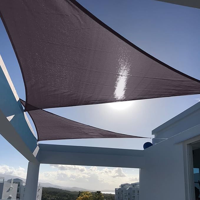 SUNNY GUARD Custom Size 10'x14'x17.2'Dark Grey Sun Shade Sail Right Triangle UV Block Shade for Backyard Yard Patio Deck Garden(Customized)