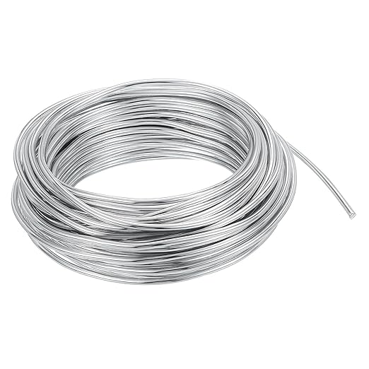 PATIKIL 3mm Bonsai Training Wire, 1 Roll Floral Wire Stems Anodized Aluminum Tree Wire 32.8 Feet Total for Gardening Branch Fixing, Silver