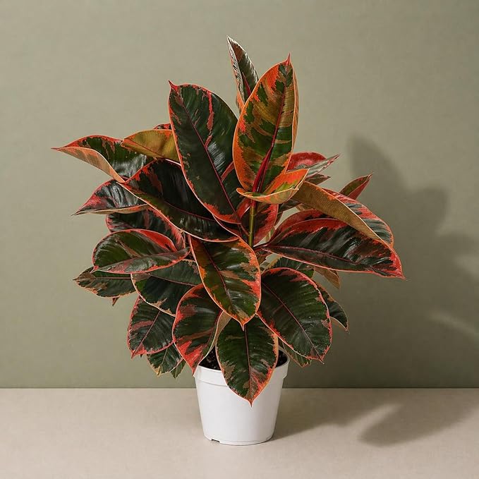 Large Ficus Ruby Live Plant, Indoor Plant, Live Houseplants, Ficus Plant for Home Decor, Colorful Indoor House Plant