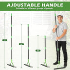 Dual-Action Dethatcher Rake - 21-Tine, Adjustable Long-Handle Landscaping Rake with 70", Heavy Duty Thatch Rake,Turf Rake for Artificial Grass, Metal Rake for Spring Lawn Care, Soil Aeration