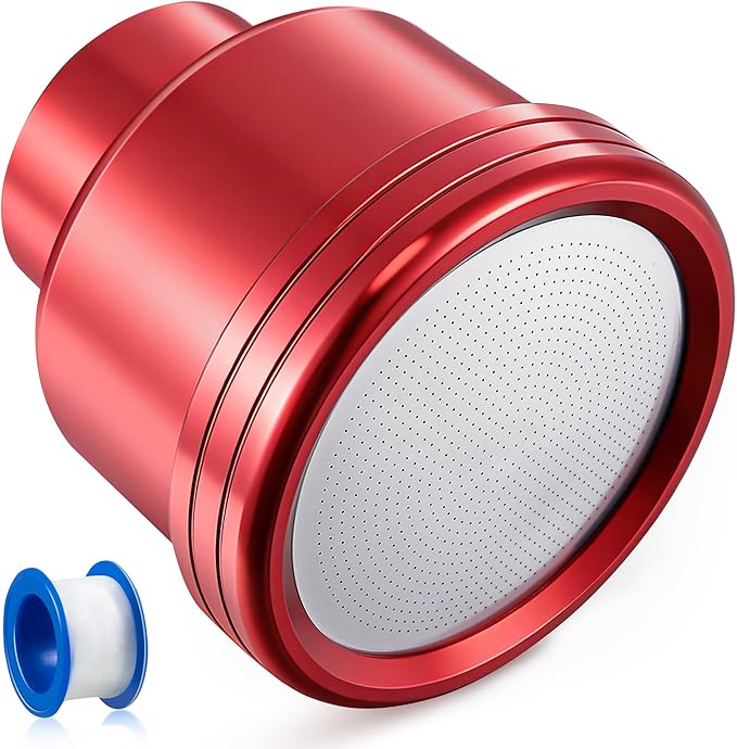 Dreyoo 1 Pack Water Nozzle with 3000 Tiny Holes, 3/4'' Aluminium Alloy Garden Hose Shower Head with PTFE Thread Seal Tape for Outdoor Watering Flowers, Plants, Greenhouse, Nurseryman (2.36'',Red)