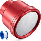 Dreyoo 1 Pack Water Nozzle with 3000 Tiny Holes, 3/4'' Aluminium Alloy Garden Hose Shower Head with PTFE Thread Seal Tape for Outdoor Watering Flowers, Plants, Greenhouse, Nurseryman (2.36'',Red)