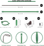24 Pcs Plant Stakes Kit, 12 Inch Bendable Single Stem Support Stakes with Orchid Clips Connect Rings, Stackable Garden Plant Stick Planter Support Sticks for Potted Plants Flowers Orchid Rose Peony