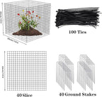 Small Wire Plant Protectors, 10 Pack 12" Square Plant Protectors from Animals Mesh Plant Cage Chicken Wire Cover for Protect Plants, Garden,Shrubs and Vegetables from Animals