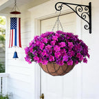 INXUGAO Artificial Hanging Flowers with Basket Outdoors, Fake Hydrangea UV Resistant Arrangements in Pot Planter Spring Summer Decor for Indoor Porch Garden Yard(Double Lotus)
