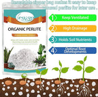 Legigo 2 Quarts Organic Horticultural Perlite for Plants Indoor- Natural Horticultural Soil Additive Conditioner Mix for Improves Drainage, Ventilation and Root Growth