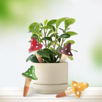 Self Watering Spikes Mushroom Shaped Plant Watering Globes Irrigation Terracotta Watering Device Garden Waterer for Indoor Outdoor Plant 4 Packs
