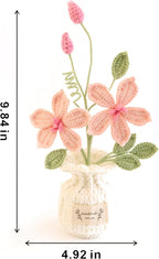 Hand-Woven Potted Lotus, Artificial Lotus, Artificial Flowers, Used for Birthday Gifts, Thanksgiving and Christmas for Family and Friends, Living Room Table Desk Decoration (Pink)
