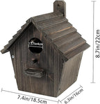 Bird House Black Birdhouse Bird Houses for Outside with Pole Wooden Bird House for Finch Bluebird House Cardinals Hanging Birdhouse Clearance Garden Country Cottages B8-2