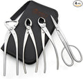 TianBonsai 4-PCS Bonsai Tool Set Including Concave Cutter Straight Edge Cutter Trunk Splitter And Bonsai Scissors Equip With Tool Bag