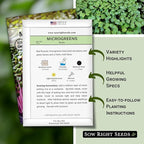 Sow Right Seeds - Red Kale Microgreen Seed for Growing - Instructions to Grow Your Own Delicious and Healthy Microgreens - Plant Indoors with no Special Equipment - Super Easy Superfood Sprouts