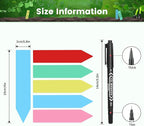 KINGLAKE Plant Labels,Plastic Plant Labels 4 Inch,Plant Tags,100 Pcs Nursery Garden Labels Plant Markers for Outdoor Garden Waterproof,Plants Name Tags Stake Tags Multicolored with Marking Pen