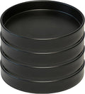Plant Saucer 6 inch Drip Tray for Ceramic Plastic Pots, 4 Pack Plant Saucers for Indoors, Plastic Planter Flower Pot Saucers for Potted Plants, Planter Water Trays for pots Base (6", Black)