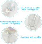 Pynqdfu 3 Pcs Plant Watering Globes,Self Watering Planter Insert Plant Accessories,Colorful Glass Plant Watering Devices for Indoor Plants