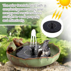 SiliFine Solar Fountain Ceramic Bird Bath for Outdoors Hummingbird Solar Fountain with Ground Ceramic Bird Baths Bowl for Outside, Large Table Top Garden Decor for Patio Yard Home