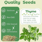 Herb Seed Pods Kit Hydroponic - Refill Pod for All Indoor Garden, 8 Grow Pods with Seeds of Thyme & Plant Food, Compatible with All Hydroponics Growing Systems
