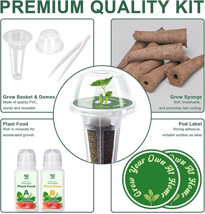 Lettuce Seed Pod Kit, Romaine, Butter Head, Red Sail, Red&Green Leaf, Red Sail Lettuce, Grow Anything Seed Pod Kit Compatible with All Indoor Hydroponics (8-Pod)