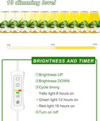 yadoker Plant Grow Light for Indoor Plant,Bamboo Mini LED Grow Light Garden,Height Adjustable,Automatic Timer with 8/12/16 Hours