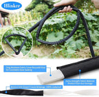 Flat Soaker Hose 100 FT for Garden Beds, 50Ft 2Packs 1/2" Linkable Consistent Drip Irrigation Hose Save 80% Water, Leakproof Heavy Duty Double Layer Sprinkler Hose