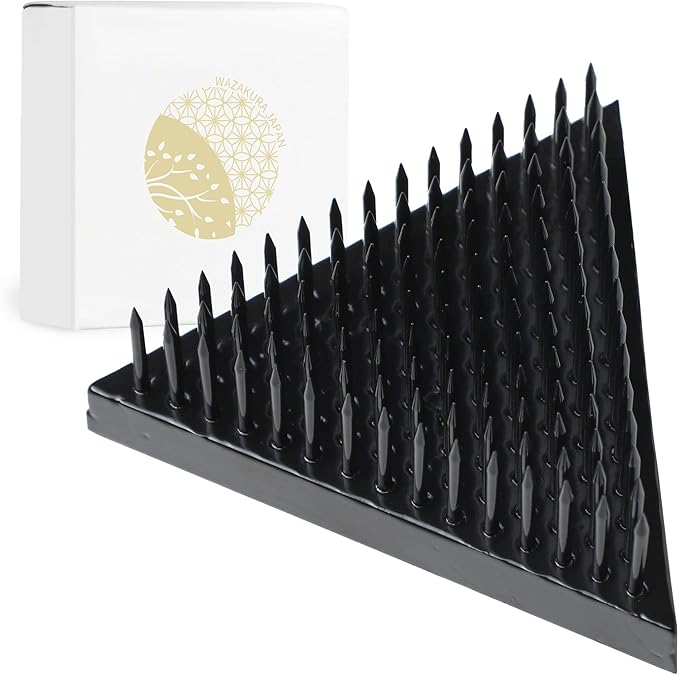 Wazakura Japanese Black Triangle Ikebana Kenzan Flower Holder 2 in (53 mm), Made in Japan Floral Arranging Pin Frog Tool - Black Triangle Kenzan 2" (53mm)