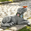 9.64" L Dog Solar Garden Decor Outdoor Statue with Light Gift Idea Light Decorations for Yard Garden Patio Mom Gift