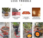 Garden Pot Mover with Adjustable Grip Arm - Potted Plant Mover with Flat-Free Dolly Wheel - Complete with Assembly Tool, Max 440 Lbs Weight Capacity