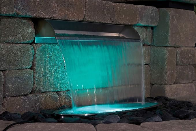 Atlantic 304 Stainless Steel Waterfall Spillway, 36-Inch, SS36