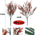 Fall Decoration, Artificial Fake Outdoor Plants Flowers, 36 Bundles Faux Fall Orange Flower for Planter Pot UV Resistant Look Real for Outside Porch Home Patio Garden Window Box Decoration(Orange)