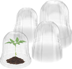 Bluepro 36 Packs 5/4/3.5 Inch Clear Plant Pot Humidity Domes, Transparent Seedling Domes Compatible with 5/4/3.5 Inch Reinforced Nursery Pots
