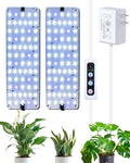 DOMMIA Panel Grow Light for Indoor Plants, 20W Ultra-Thin Full Spectrum LED Grow Light for Shelf & Cabinet, Dimmable with 6/12/16H Timer, Bluish White, 1-Pack