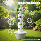 Hydroponic Growing Kit System with 4 LED Grow Lights,Hydroponics Tower Set, 7 Layer 28 Pots Planter, Vertical Hydro Tower Indoor Herb Garden Kit for Lettuce, Veggies, and Fresh Greens