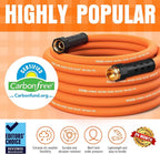 Garden Hose 35 ft x 5/8", NON-EXPANDING Flexible Water Hose, Kink Resistant Lightweight Hybrid Hose, Leakproof Yard Hose with Male to Female Fittings
