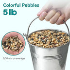 5 lbs Small Rocks for Plants, 1/5 Inch Gravel for Plants Drainage, Decorative Potting Pebbles for Indoor Plants, Vases, Bamboo, Succulent, Terrarium, Crafts, Cactus
