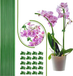 22Pcs Plant Stakes with 22 Pcs Clips, 15.8 inches Bendable Green Plant Sticks for Indoor and Outdoor Plants,Potted Plants,Single Stem Flower Support for Orchid Peony Rose (22, Green)
