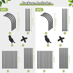 Square Tomato Cages for Garden, 6.2 FT Cucumber Trellis for Flowers, Grape, Pea, Rose, Bean, Rustproof Plastic Coated Metal Plant Support for Potted Plants Indoor Outdoor - 2PC Obelisk Trellis